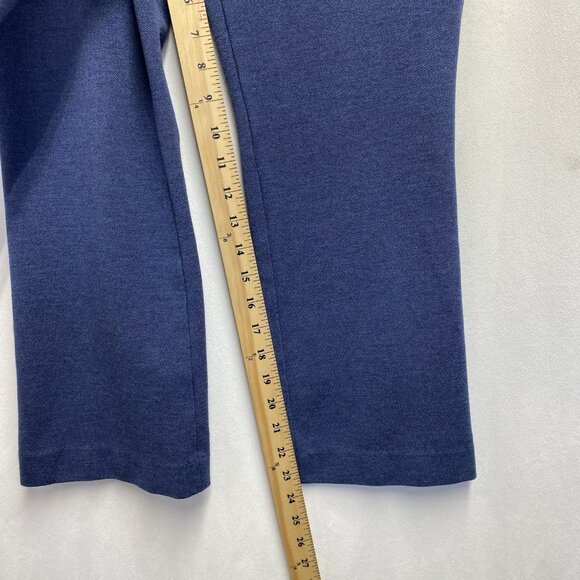 Talbots Montauk Knit Mid-Rise Pull-On Flare Capri Leg Pants Women 6 Blue Stretch - Picture 3 of 12